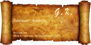 Gerner Kevin névjegykártya